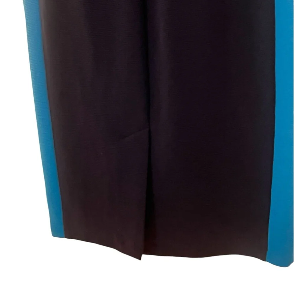 BODEN Leah Ottoman COLORBLOCK BLUE Green Lagoon Stretch sheath DRESS 4P NWT - Picture 7 of 8